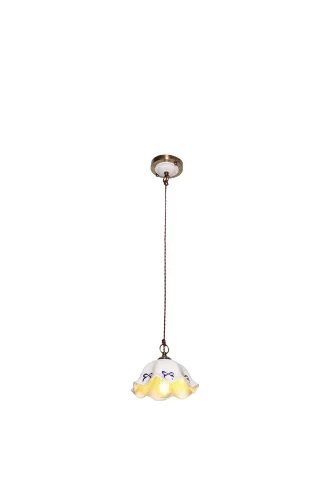 Светильник подвесной PALERMO 653.1 Lucia Tucci бежевый 1 лампа, основание белое в стиле прованс  фото 2